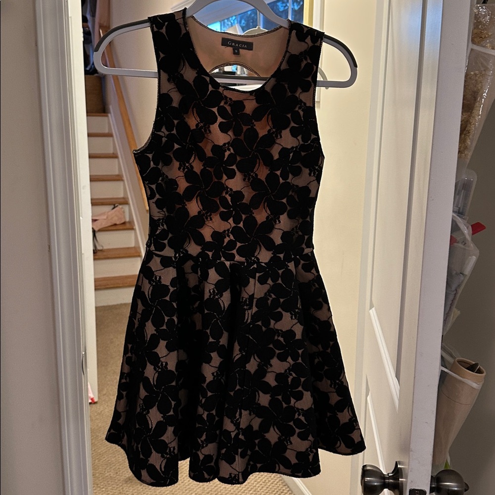 Gracia Beige and Black Dress